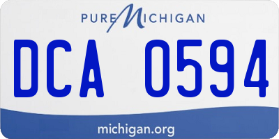 MI license plate DCA0594
