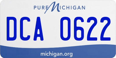 MI license plate DCA0622