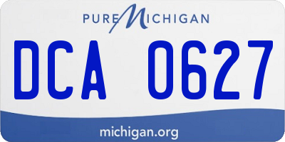 MI license plate DCA0627
