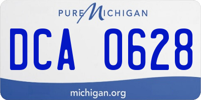 MI license plate DCA0628