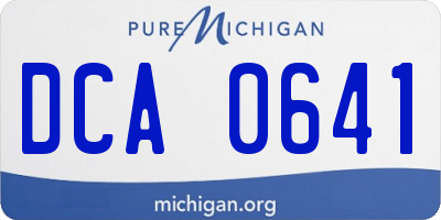 MI license plate DCA0641