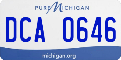 MI license plate DCA0646