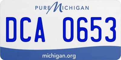 MI license plate DCA0653