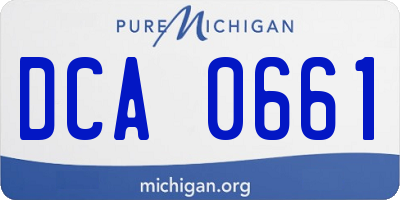 MI license plate DCA0661