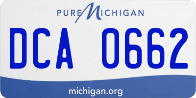 MI license plate DCA0662