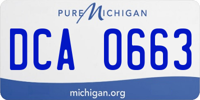 MI license plate DCA0663