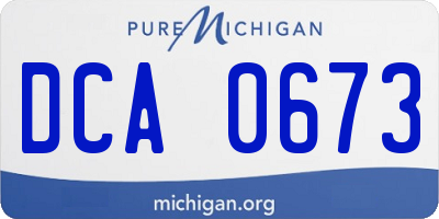 MI license plate DCA0673