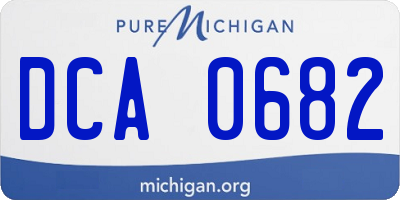 MI license plate DCA0682