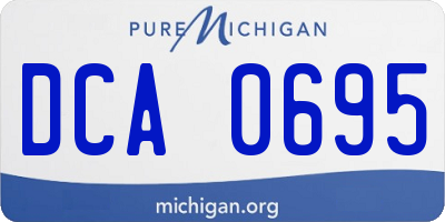 MI license plate DCA0695