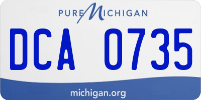 MI license plate DCA0735