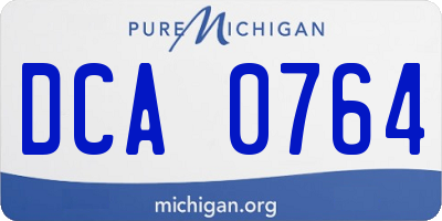 MI license plate DCA0764