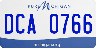 MI license plate DCA0766