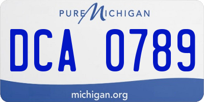 MI license plate DCA0789