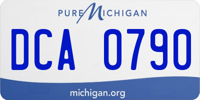 MI license plate DCA0790