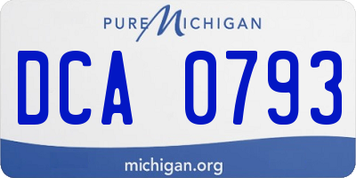 MI license plate DCA0793