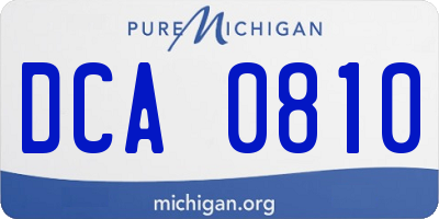 MI license plate DCA0810