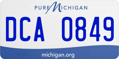 MI license plate DCA0849