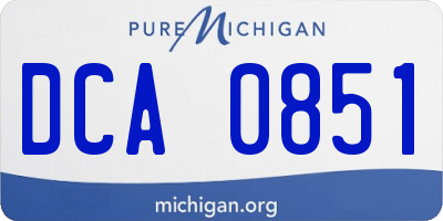 MI license plate DCA0851