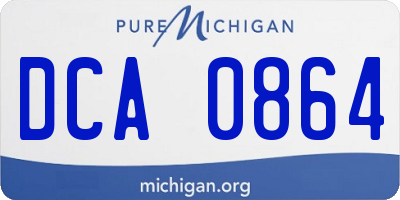 MI license plate DCA0864