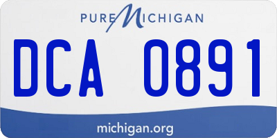 MI license plate DCA0891