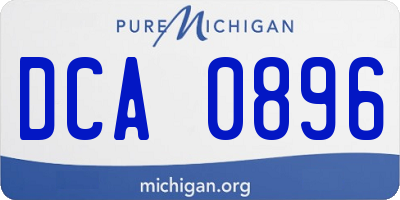 MI license plate DCA0896