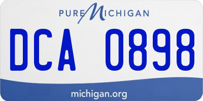 MI license plate DCA0898