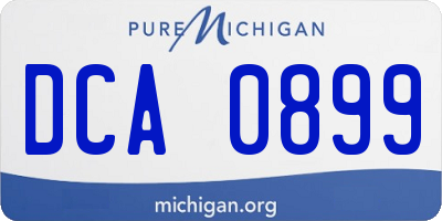 MI license plate DCA0899