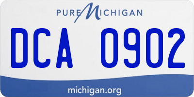 MI license plate DCA0902