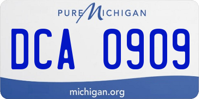 MI license plate DCA0909