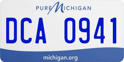 MI license plate DCA0941