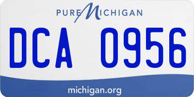 MI license plate DCA0956