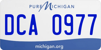 MI license plate DCA0977