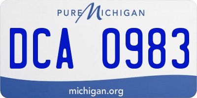 MI license plate DCA0983