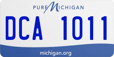 MI license plate DCA1011