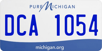 MI license plate DCA1054