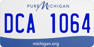 MI license plate DCA1064