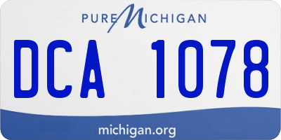 MI license plate DCA1078