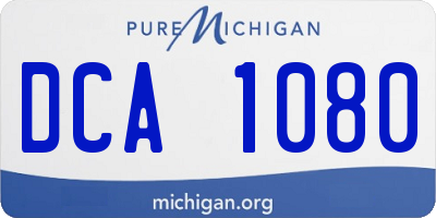MI license plate DCA1080