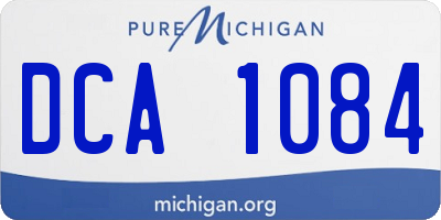 MI license plate DCA1084