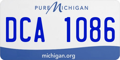MI license plate DCA1086