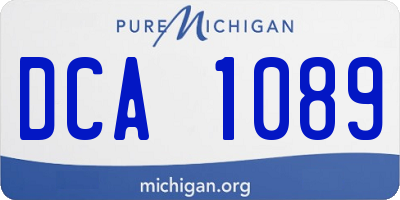 MI license plate DCA1089