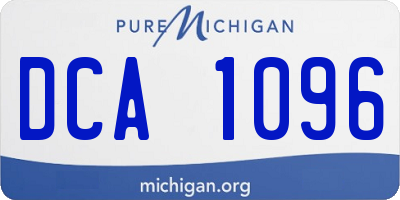 MI license plate DCA1096