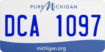MI license plate DCA1097