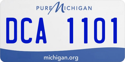 MI license plate DCA1101