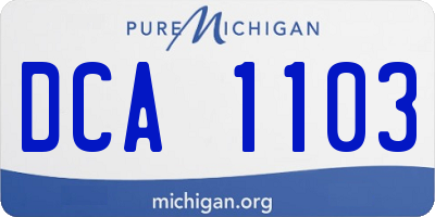 MI license plate DCA1103