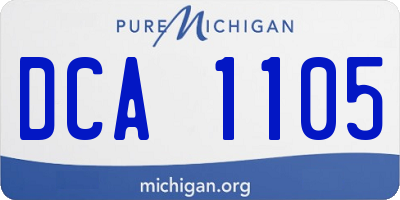 MI license plate DCA1105