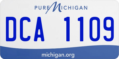 MI license plate DCA1109
