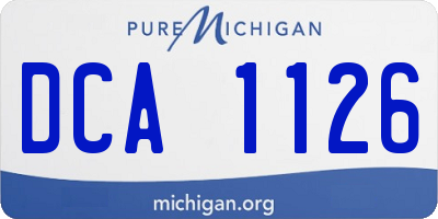 MI license plate DCA1126
