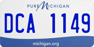 MI license plate DCA1149