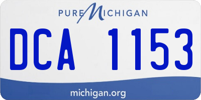 MI license plate DCA1153